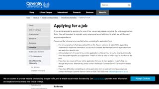 
                            6. Applying for a job - Coventry University