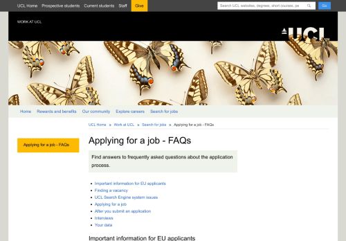 
                            2. Applying for a job - FAQs | UCL Human Resources - UCL - London's ...