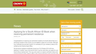 
                            11. Applying for a South African ID Book when receiving permanent ...