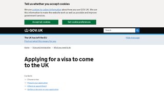 
                            1. Applying for a visa to come to the UK - GOV.UK