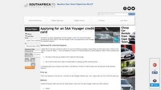 
                            9. Applying for an SAA Voyager credit card - South Africa Travel Online