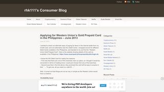 
                            12. Applying for Western Union's Gold Prepaid Card in the Philippines ...