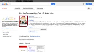 
                            13. Applying Successfully to Top US Universities - „Google“ knygų rezultatas