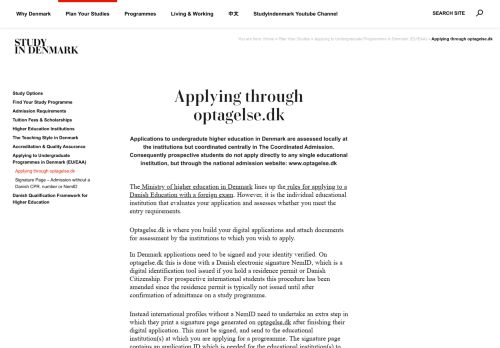 
                            9. Applying through optagelse.dk — Study in Denmark