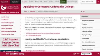 
                            7. Applying to Germanna Community College