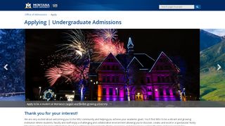 
                            9. Applying to Montana State University - Undergraduate Admissions ...