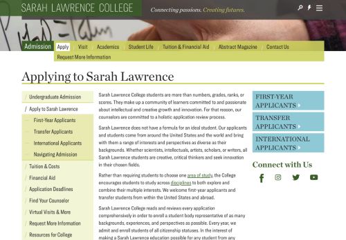 
                            4. Applying to Sarah Lawrence | Sarah Lawrence College