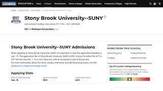 
                            13. Applying to Stony Brook University--SUNY | US News Best Colleges