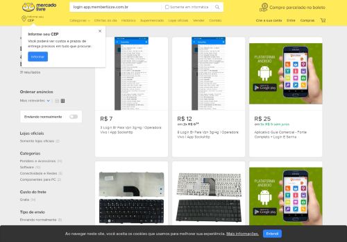 
                            6. App.membertizze.com.br/login no Mercado Livre Brasil