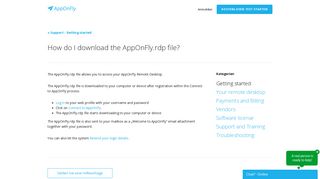
                            6. AppOnFly | Support | How do I download the AppOnFly.rdp file?