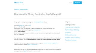 
                            4. AppOnFly | Support | How does the 30-day free trial of AppOnFly work?