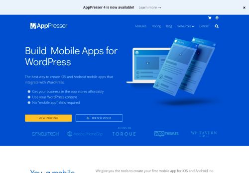 
                            13. AppPresser: Build Mobile Apps with WordPress