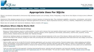 
                            9. Appropriate Uses For SQLite