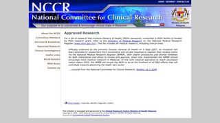 
                            5. Approved Research - National Committee for Clinical ...