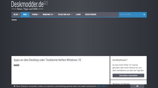 
                            13. Apps an den Desktop oder Taskleiste heften Windows 10 - Deskmodder