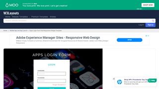 
                            5. Apps Login Form Flat Responsive Widget Template - W3layouts