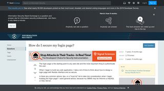 
                            1. appsec - How do I secure my login page? - Information Security ...