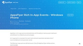 
                            9. AppsFlyer Rich In-App Events - Windows Phone – Help Center