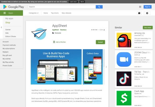 
                            3. AppSheet - Apps on Google Play