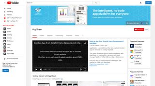 
                            4. AppSheet - YouTube