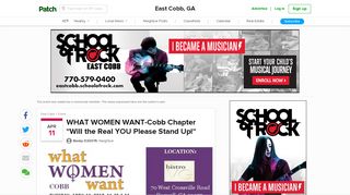 
                            10. Apr 11 | WHAT WOMEN WANT-Cobb Chapter 