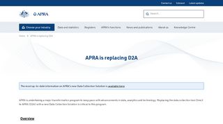 
                            13. APRA is replacing D2A | APRA