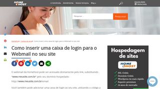 
                            6. Aprenda a inserir uma caixa de login para o Webmail no seu site