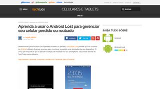 
                            3. Aprenda a usar o Android Lost para gerenciar seu celular perdido ou ...