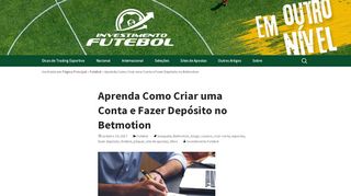 
                            12. Aprenda Como Criar uma Conta e Fazer Depósito no Betmotion Blog ...