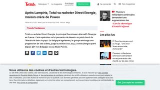 
                            9. Après Lampiris, Total va racheter Direct Energie, maison-mère de ...