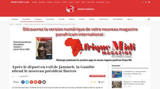 
                            5. Après le départ en exil de Jammeh, la Gambie attend le nouveau ...