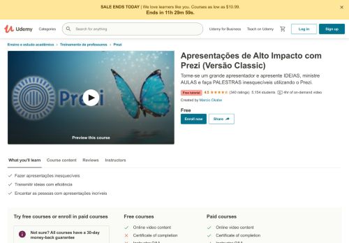 
                            13. Apresentações de Alto Impacto com Prezi (Versão Classic) | Udemy