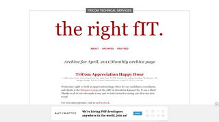
                            11. April | 2011 | the right fIT. - TriCom Technical Services - WordPress.com