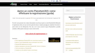 
                            11. Aprire un conto su Planetwin365: come effettuare la registrazione online