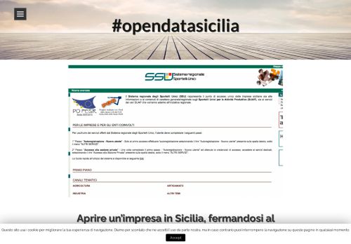 
                            6. Aprire un'impresa in Sicilia, fermandosi al login | #opendatasicilia