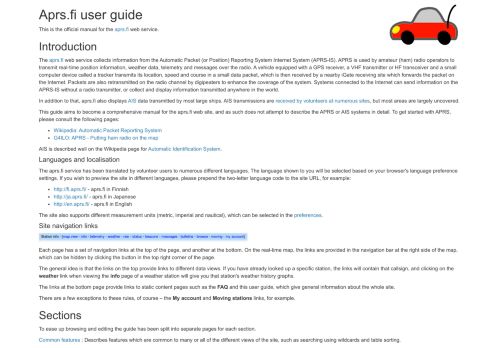
                            8. Aprs.fi user guide