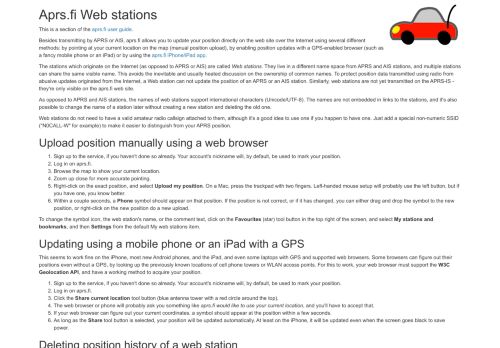 
                            3. Aprs.fi Web stations