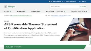 
                            13. APS Renewable Thermal Statement of Qualification Application | Mass ...