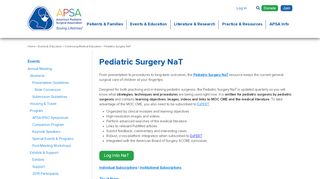 
                            13. APSA - Pediatric Surgery NaT