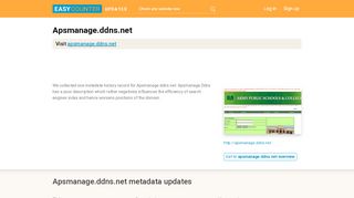 
                            9. Apsmanage Ddns (Apsmanage.ddns.net) - Easycounter