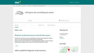 
                            7. APSOparts AG und APSOparts GmbH als Arbeitgeber | XING ...