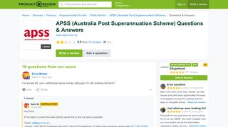 
                            13. APSS (Australia Post Superannuation Scheme) Questions ...