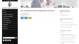 
                            11. APT Pension Fund Managers Limited | National Pension Commission