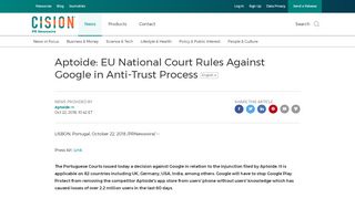 
                            9. Aptoide: EU National Court Rules Against Google in Anti-Trust Process