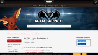 
                            12. AQ3D Login Problems? – Artix Support