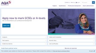 
                            8. AQA | AQA – education charity providing GCSEs, A-levels and support