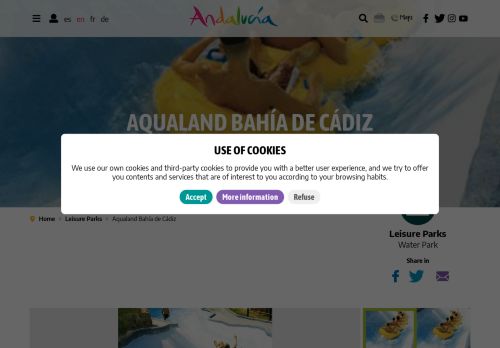 
                            8. Aqualand Bahía de Cádiz - Official tourism website of Andalucía