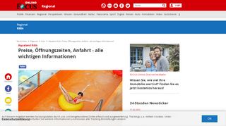 
                            10. Aqualand Köln: Preise, Öffnungszeiten, Anfahrt - alle wichtigen ...