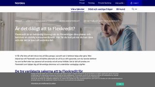 
                            2. Är det dåligt att ta Flexkredit? | Nordea.fi