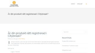 
                            12. Är din produkt rätt registrerad i Citybreak? | IT-plattform Småland Öland